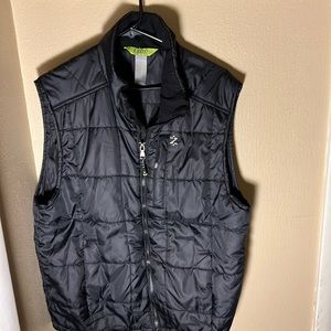 Izod Mens Quilted Vest Color Blue Size Medium